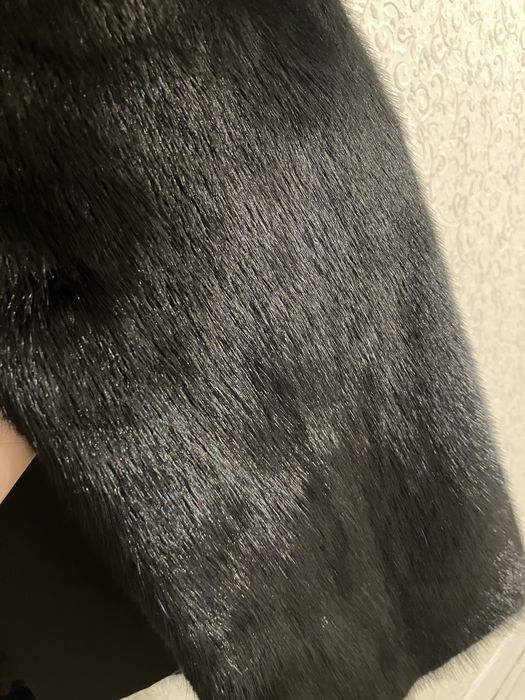 Нокавая шуба , черный