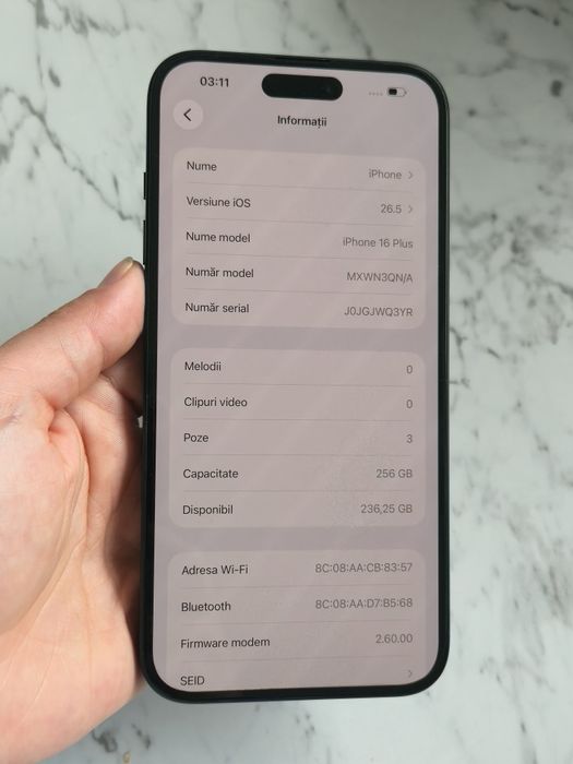 Vand/schimb iPhone 16 Plus 256gb