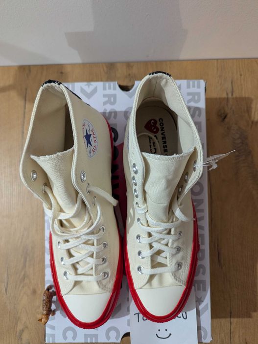Converse x Comme Des Garçons Play Chuck 70 Hi "Pristine Red" - US 10 / EU 44 / CM 28.5 - NOU
