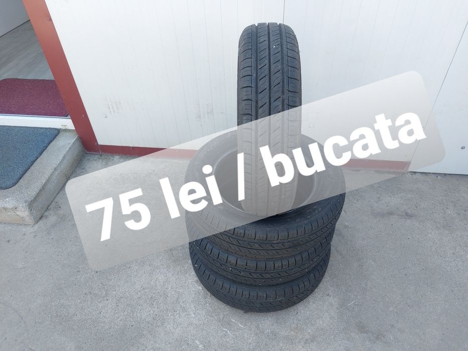 75 lei bucata! Set anvelope vara 165 65 14 Dunlop! 7 mm