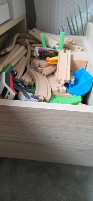 Set Lillabo mare șine de tren din lemn + accesorii Ikea