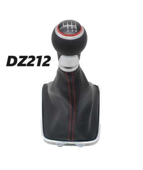 Скоростен лост с маншон Audi 5 ск VW Sharan черна кожа с черен шев