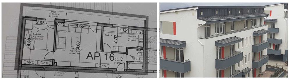 Apartament 2 camere 55 mp Baciu - pod + terasa + parcare sub bloc