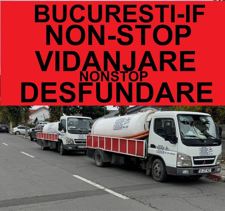 Vidanjare Vidanja Desfundare NonStop Fose Haznale Bucuresti-Ilfov