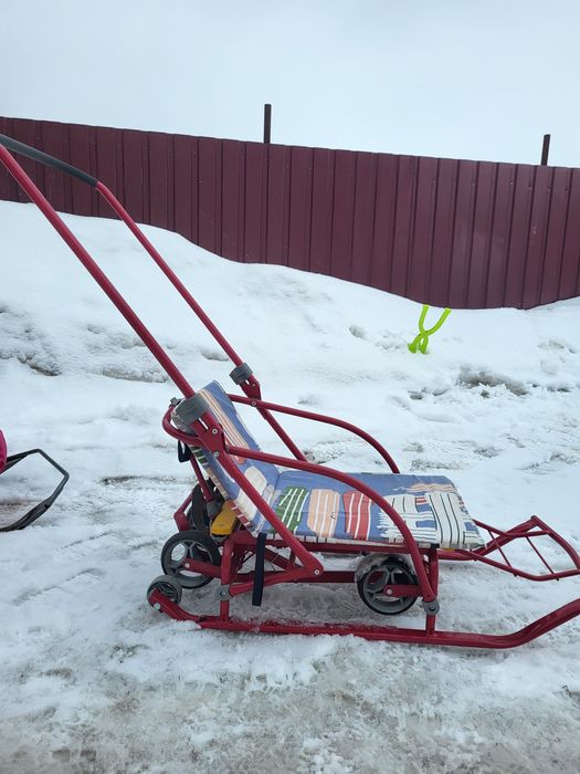 Санки детские с колесиками