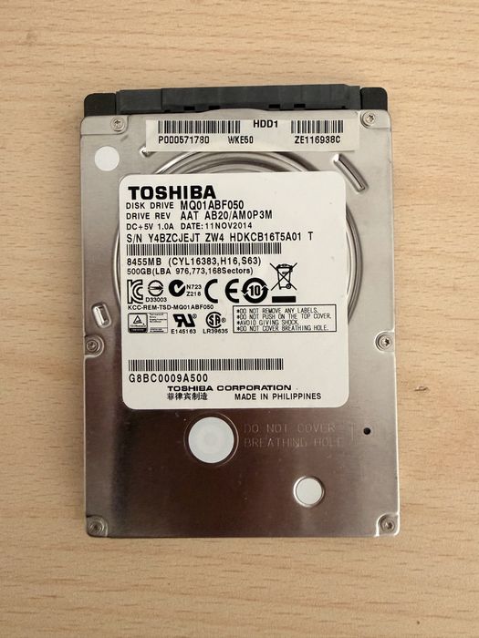 HDD Toshiba MQ01ABF050 laptop 500Gb fara bad stare perfecta