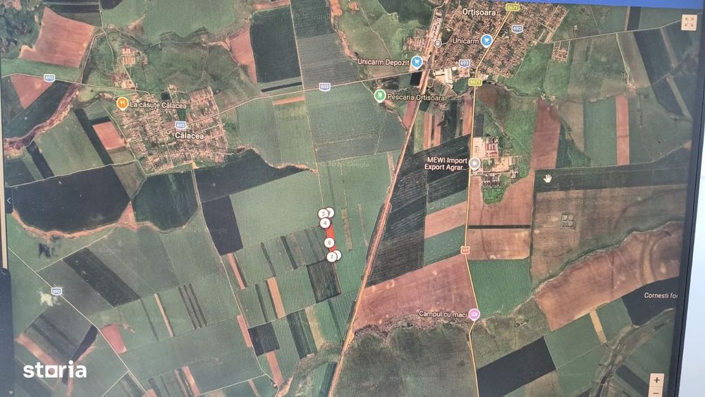 40 000 mp teren agricol, situat între Orțișoara și Carani