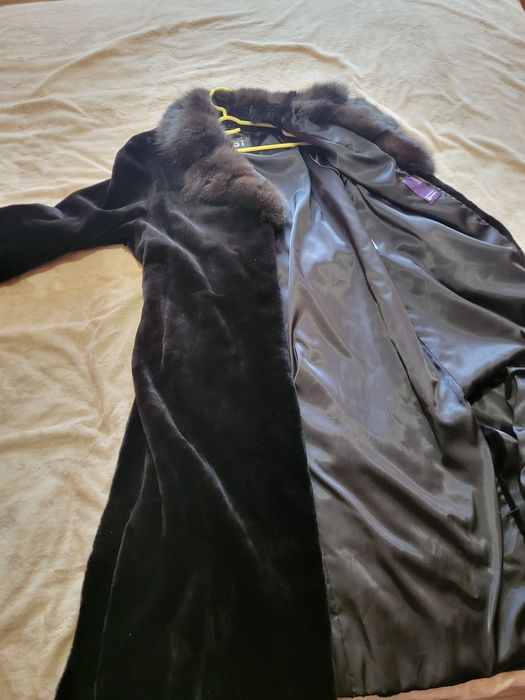 Норковая шуба с соболем