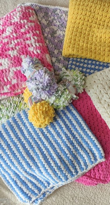 Пледы детские вязаные