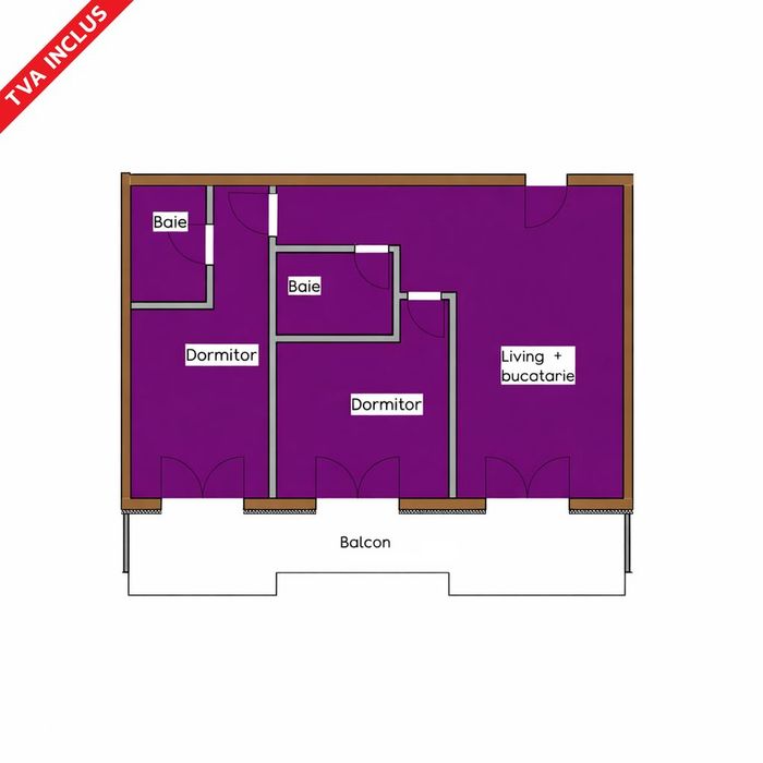 #Apartament 3 camere și 2 băi · încălzire în pardoseală - TVA inclus