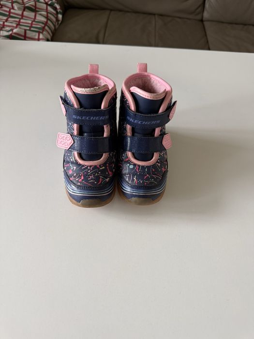 Skechers, Боти Illumi Brights с велкро, Тъмносин / Бял / Розов, 23