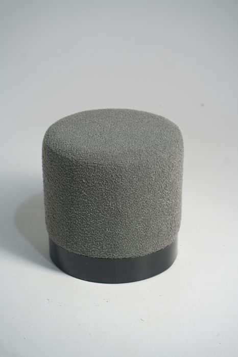 Taburet modern tapițat, bază metalică