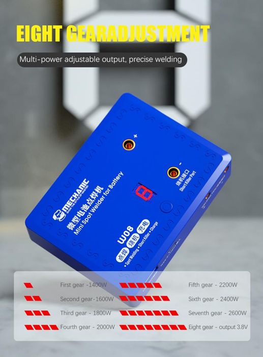 mechanic w08 преносим мини акумулаторен апарат за точково заваряване