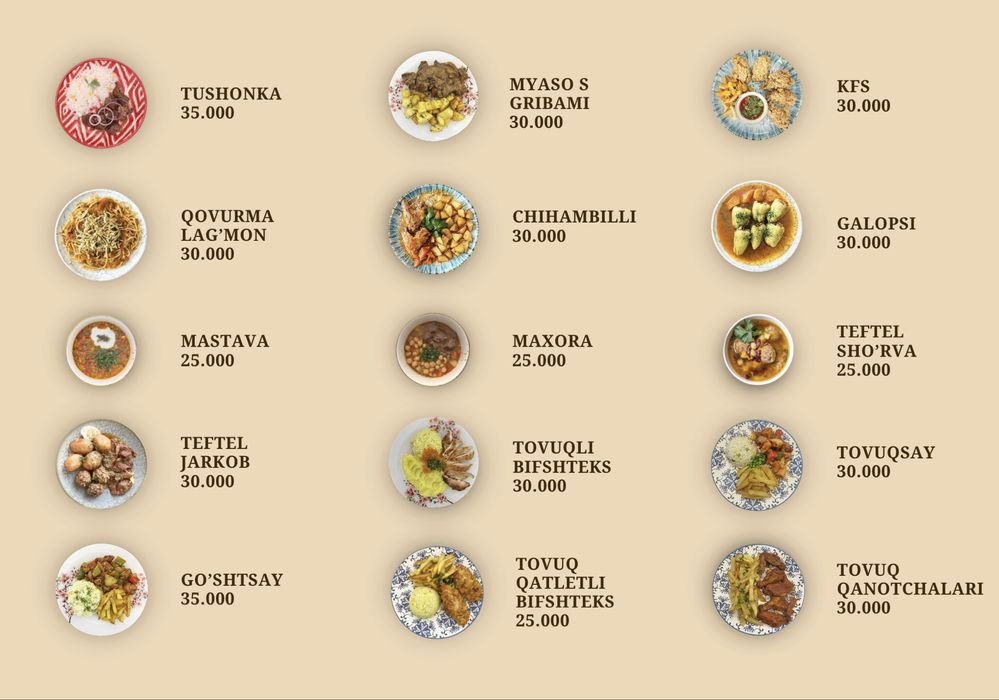 Ketring oshxona xizmati. Tushlik, kechi ovqatlar yetkazib beramiz