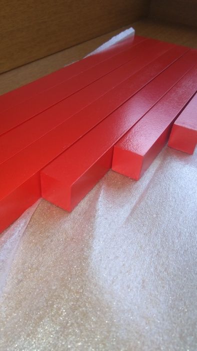 Монтесори Дървени Червени Стикове пръчки летви, всички Монтесори