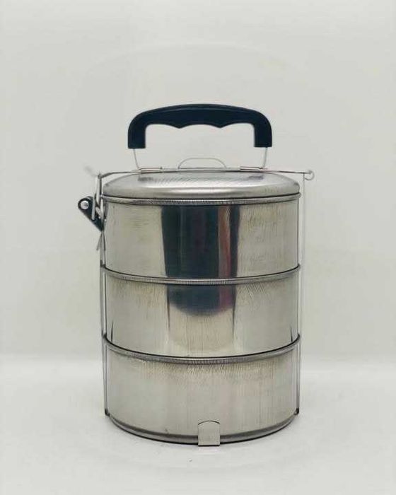 Комплект метални кутии за пренасяне и съхранение на храна, 3 броя