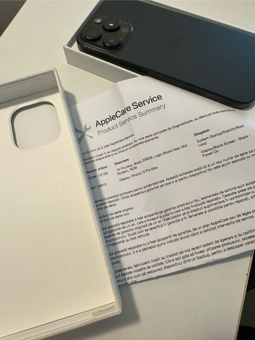 Iphone 15 pro max 256 gb negru nou / garantie 1 an