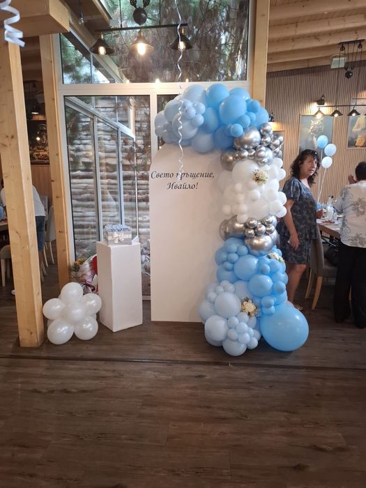 Украса с балони за рожден ден, кръщене и други поводи