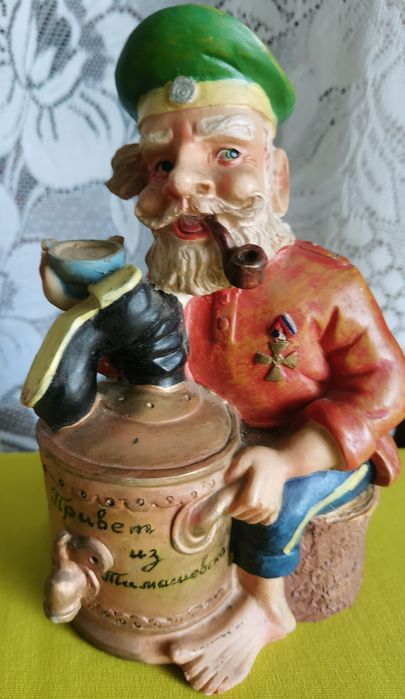 Статуэтка копилка Дед с самоваром