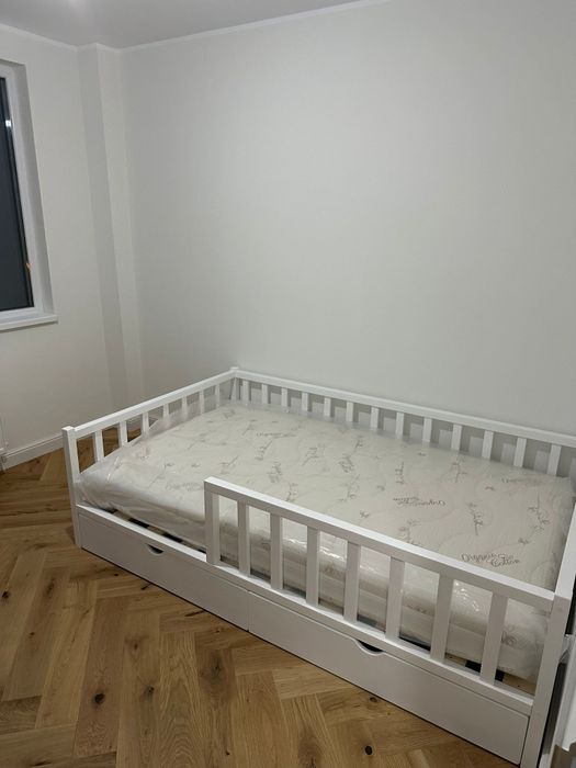 Pat casuta Montessori, pat lemn masiv, pat copiii