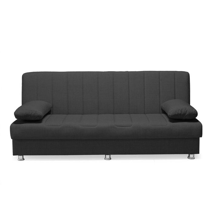 Canapea extensibilă Economix, 3 locuri, gri închis, 190*88*82