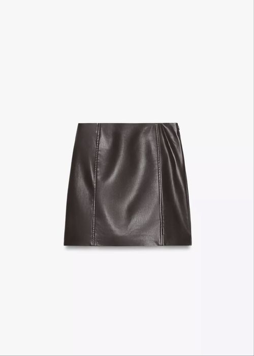 Кожена пола zara