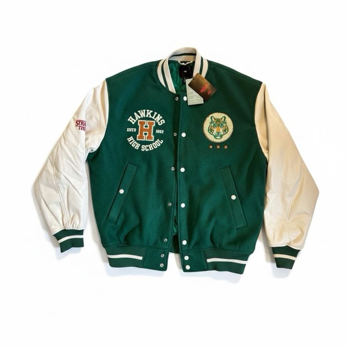 Stranger Things x H&M Hawkins стадион Varsity Bomber куртка
