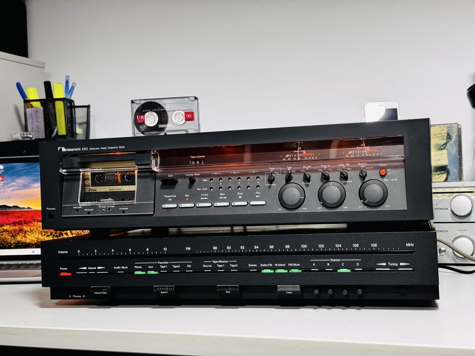 Deck de colecție Nakamichi 582, 3 Head,Impecabil,an 1979,Eq,Tone,Japan