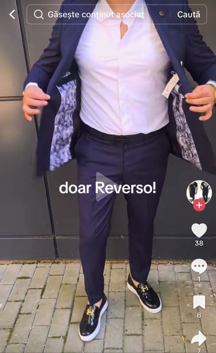 NOU Costum bărbați bleumarin sacou+pantaloni