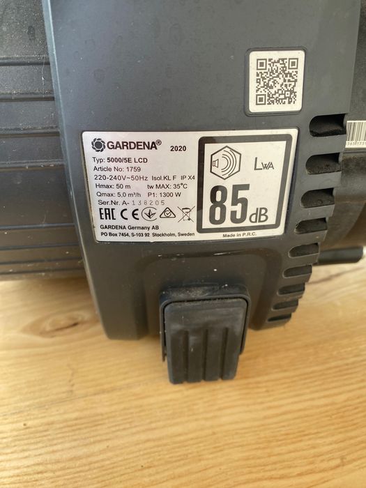 Vând pompă hidrofor Gardena 5000/5 Lcd in stare bună