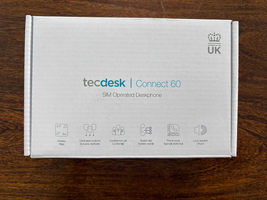 Tecdesk Connect 60 telefon fix wireless cu suport pentru cartela SIM in stare de NOU