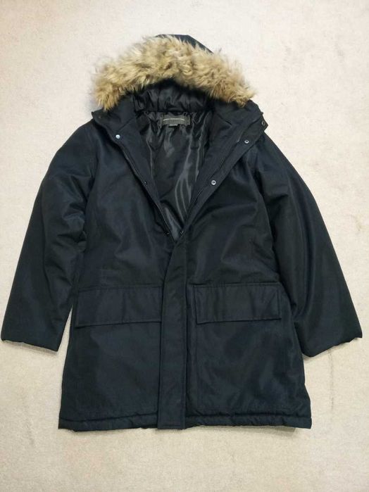 Мъжка зимна шуба с качулка