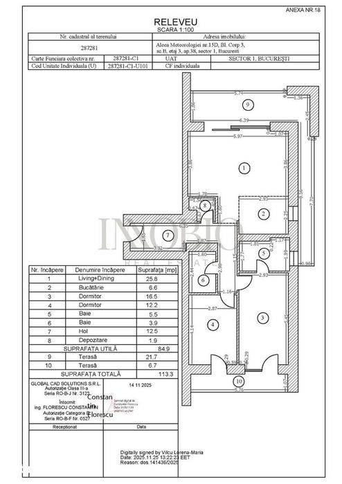 Apartament 3 camere | Complex Ivy | Prima închiriere