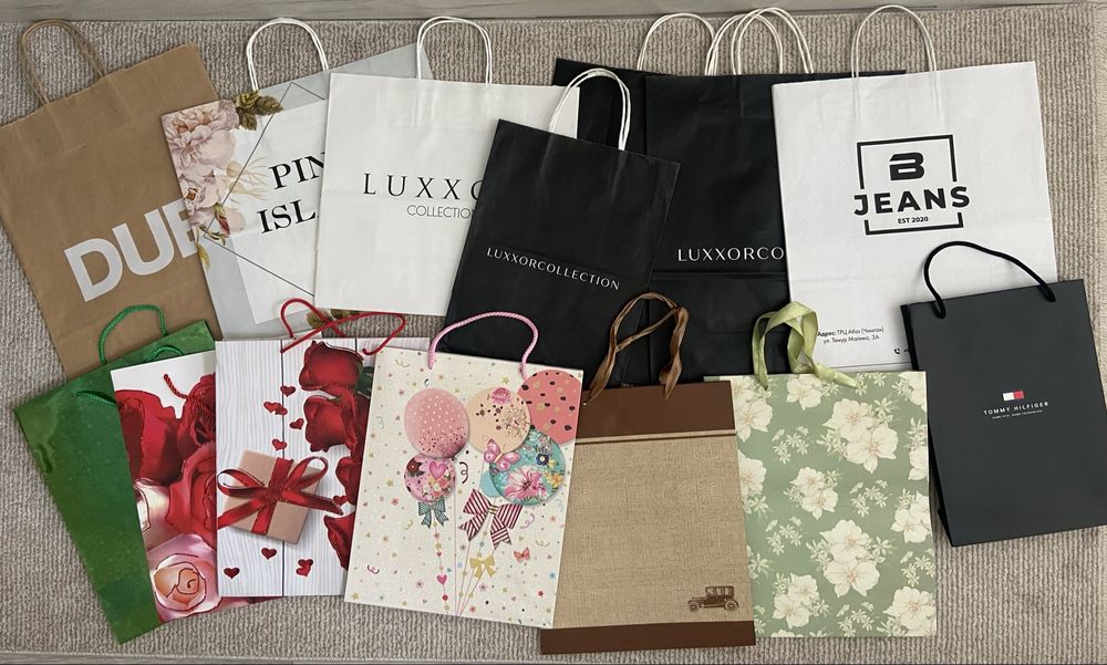 Бумажные пакеты разных размеров