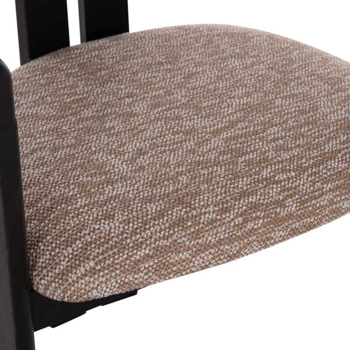 Трапезен стол, KALL, Бежов, Кафяв, Текстил, 56х45х73см.