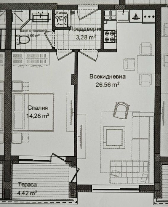 Продава се Двустаен апартамент в Пловдив, Гагарин - 72 кв.м за 714 €/кв.м - Снимка #1