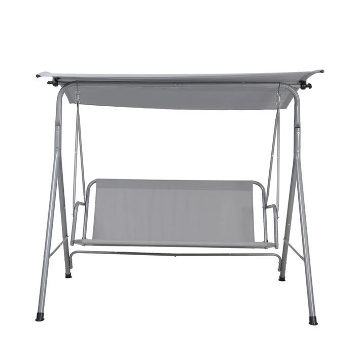 Balansoar gradina, 3 persoane, din metal, gri, 170 x 120 x 153 cm, NOU