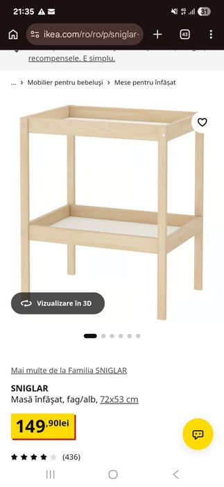 Masa de infasat IKEA