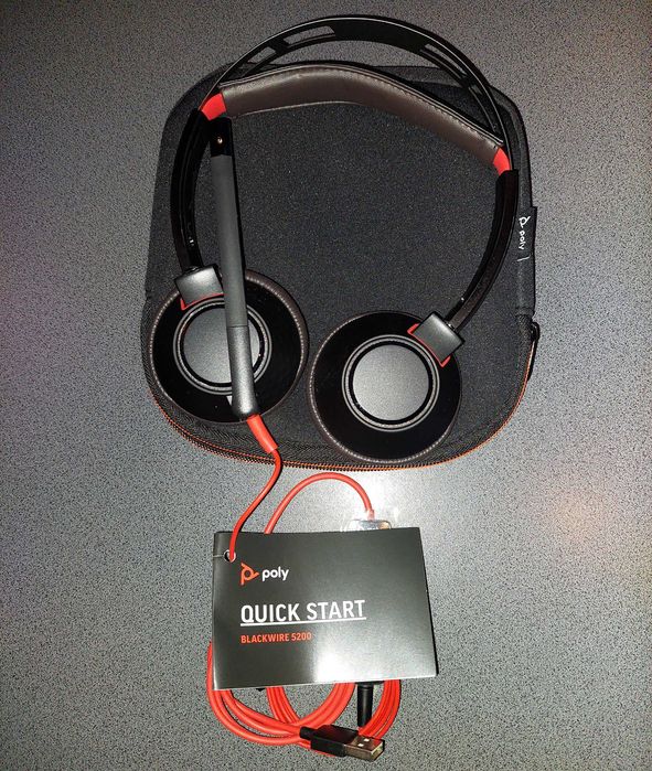 Casti Poly Plantronics Blackwire 5200 USB, Negru