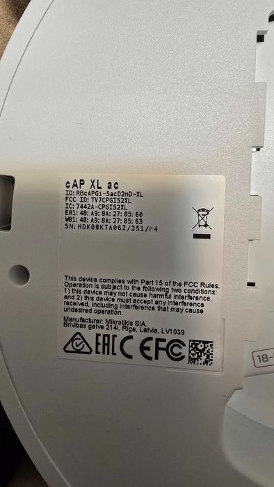 Wi-Fi AP Mikrotik cAP XL ac 867 Mbit/s RBcAPGi-5acD2nD-XL #42