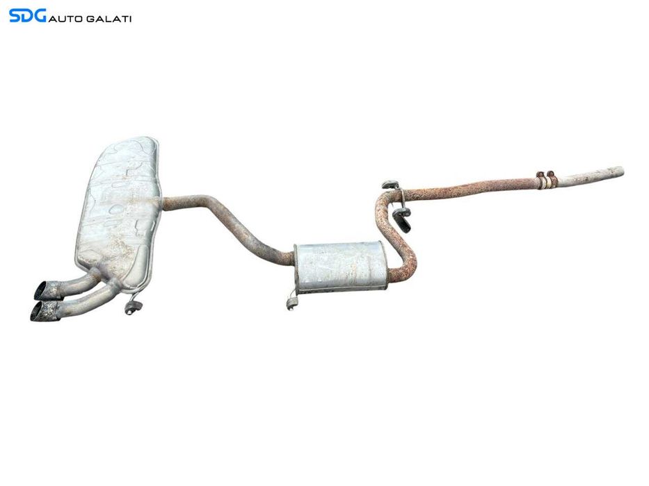 Toba Teava Intermediara Finala Evacuare Esapament Traseu Complet Volkswagen Caddy 3 2.0 TDI 2003 - 2010 Cod 1K0253411B 1K0120B 1K0253611C [LC2402]