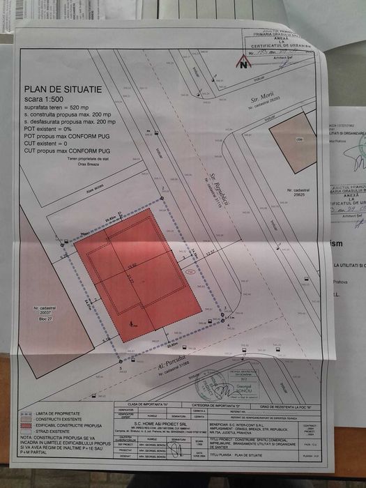 OPORTUNITATE RARĂ! Teren ultracentral cu autorizație de construire