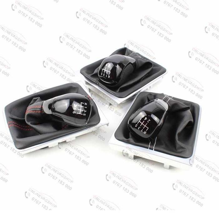Nuca piele neagra Passat B6,CC,3C,B7 in 5 sau 6 viteze cu manson schimbator