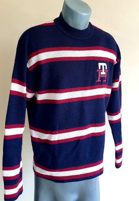 Tommy Hilfiger Monogram Oversize Wool / XS / S  ОРИГИНАЛ Мъжки Пуловер