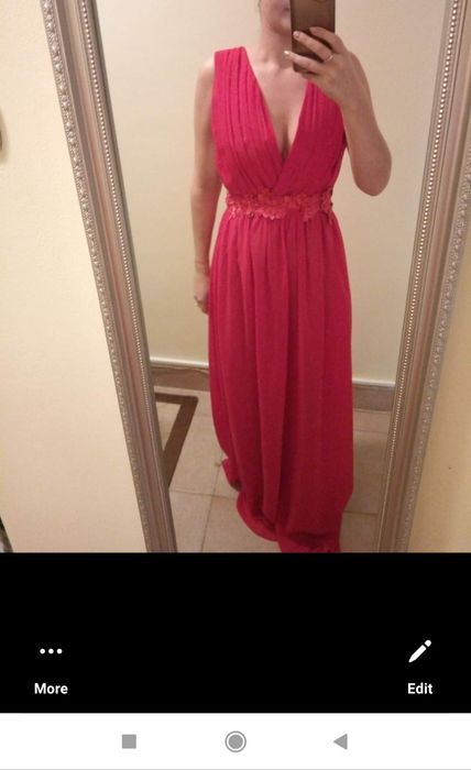 Rochie lunga, rosie