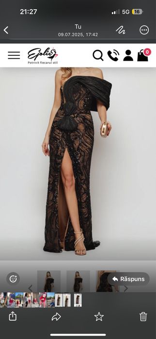 Rochie de seară lungă callie neagră