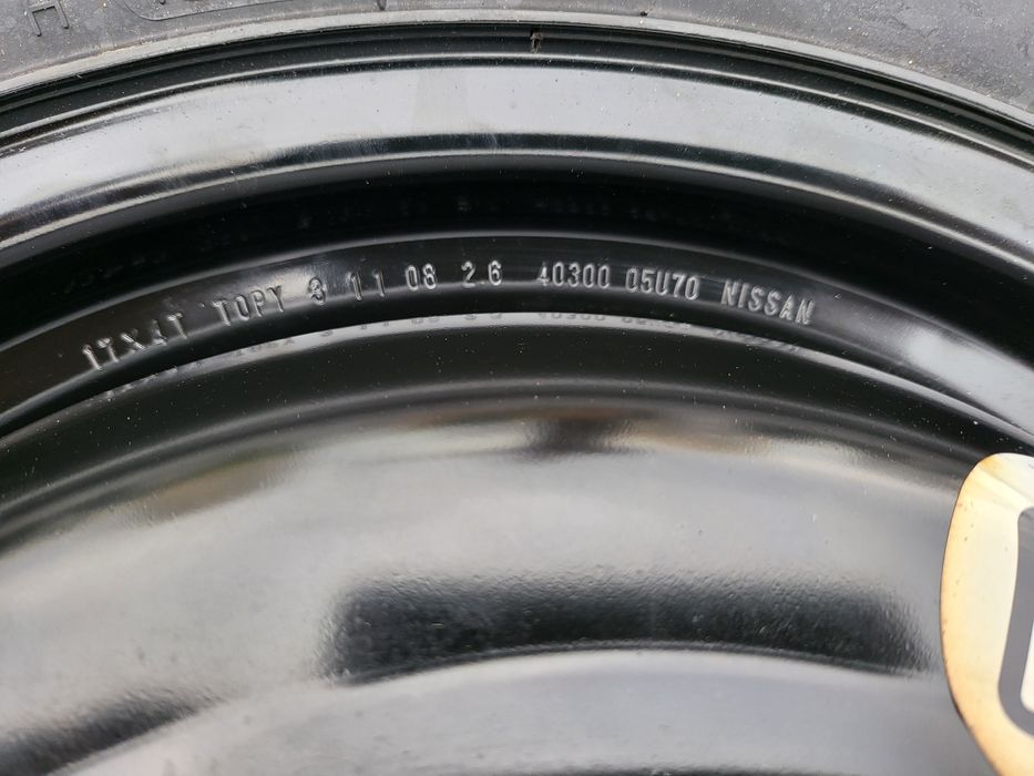 Резервна гума патерица 17 5х114,3 66,1мм. Нисан,Дачия,Nissan,Dacia