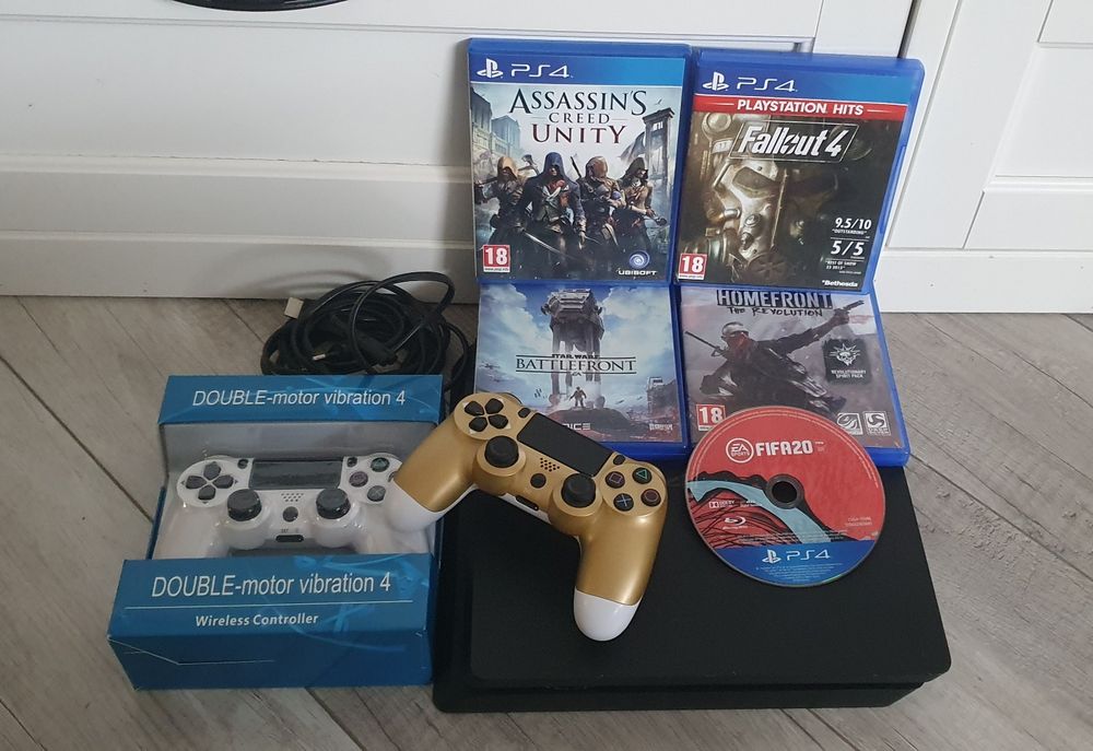 Playstation 4/PS4 slim, 2 controllere, jocuri