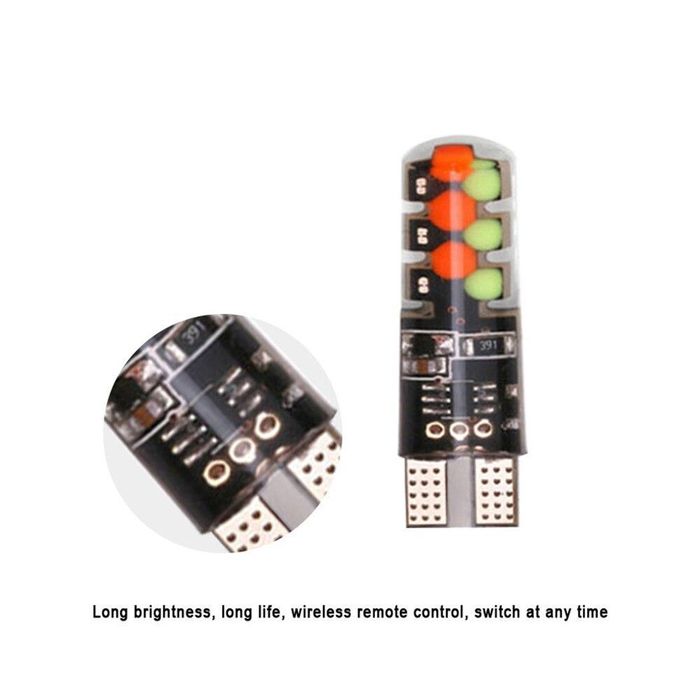 Rgb многоцветни габаритни лед диодни крушки тип 5w5 - т10 12v ...