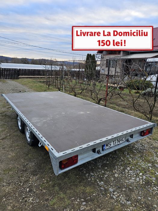 Remorca 2 axe 750kg Platforma 4.1m x 2.1 m